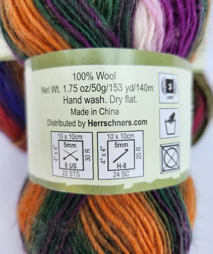  100% lã lt.DK 3 novelos NORTHLAND APACHE LIGHT fio várias cores malha crochê - Imagem 4 de 4