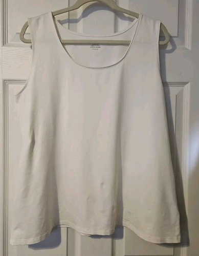Charter Club Women's White Sleeveless Shell Cami Tank Top Sz 2X NWOT