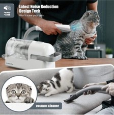 Dog Grooming Kit  Pet Hair Vacuum 2 in 1 Low Noise Professional Vacuum with Po