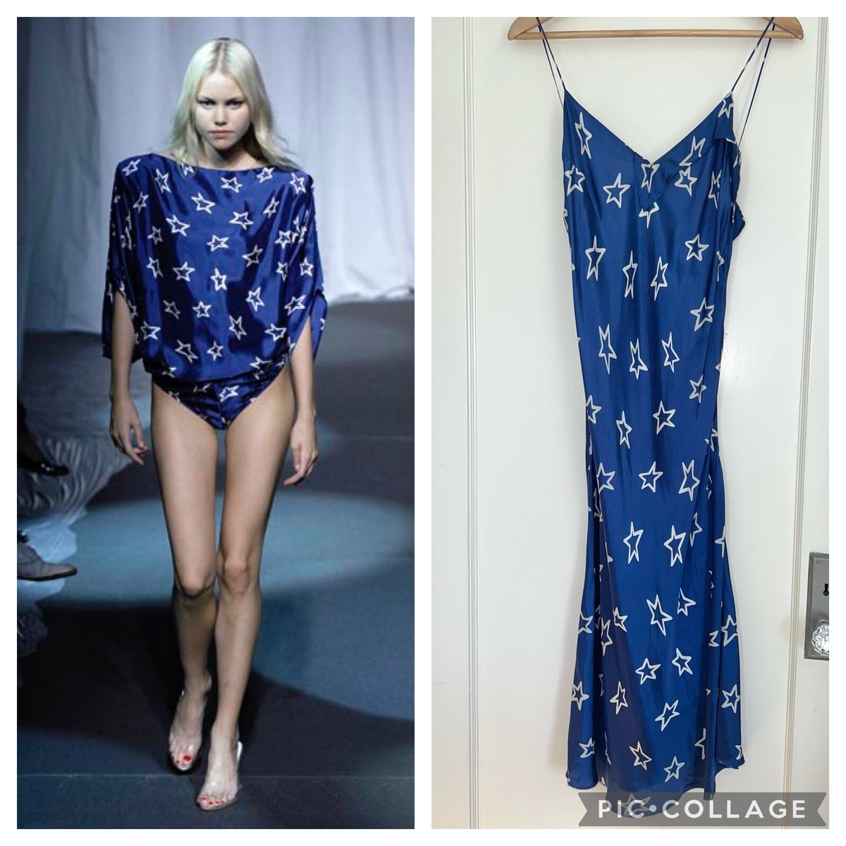 Maison Martin Margiela S/S 2007 White Label Runway Star Print Slip