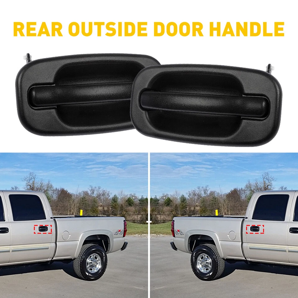 For Chevy GMC Outside Outer Exterior Door Handle Left & Right Rear Passenger - Image 2 of 4