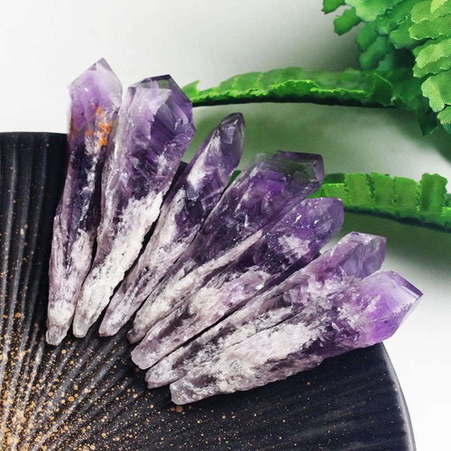 Natural Amethyst Quartz Crystal Cluster Rough Stone Geode Druzy Obelisk Healing - Picture 47 of 48