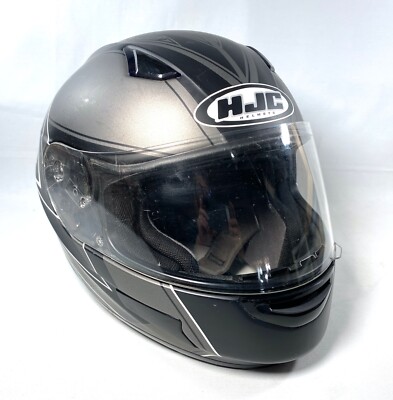hjc cl sp helmet HJC Raven CL-SP Helmet Street Full Face Motorcycle Helmet XL Silver Black