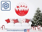 Merry Christmas Round Scenic Sticker Special Wall Art Vinyl Wall Sticker Decal