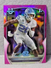Tony Grimes - 2022 Bowman University Chrome Pink Refractor #75 - UNC