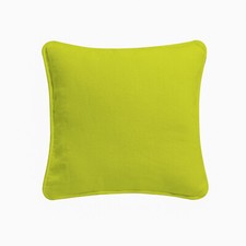 Cushion Covers Plain Dyed 100% Cotton Zip Pipe Edge Home Sofa Decor 16''18''20''