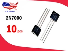 2N7000 (10 pcs) N-Channel 60V 200mA E- MOSFET - Free & Fast shipping
