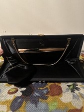 60s Vintage Black Clutch Purse By HL