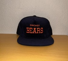 Vintage Chicago Bears Corduroy Snapback Hat 80s 90s Vtg NFL