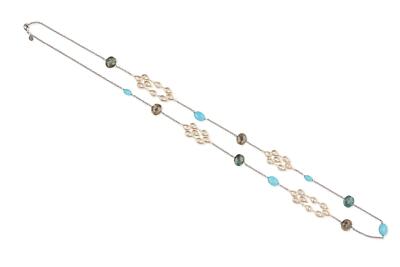ALEXIS BITTAR Elements Cholulian Semi Precious Stone Long Station Necklace