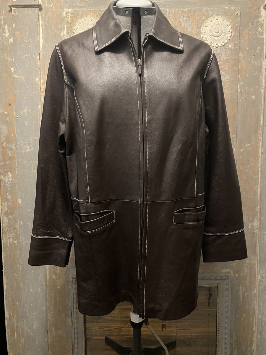 JL Studio Brown Leather Jacket | eBay
