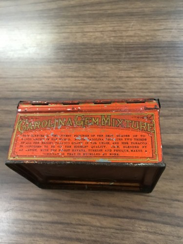 Antique Tobacco Tin Carolina Gem Mixture Brown Bros Co Winston NC North Carolina - Picture 4 of 7