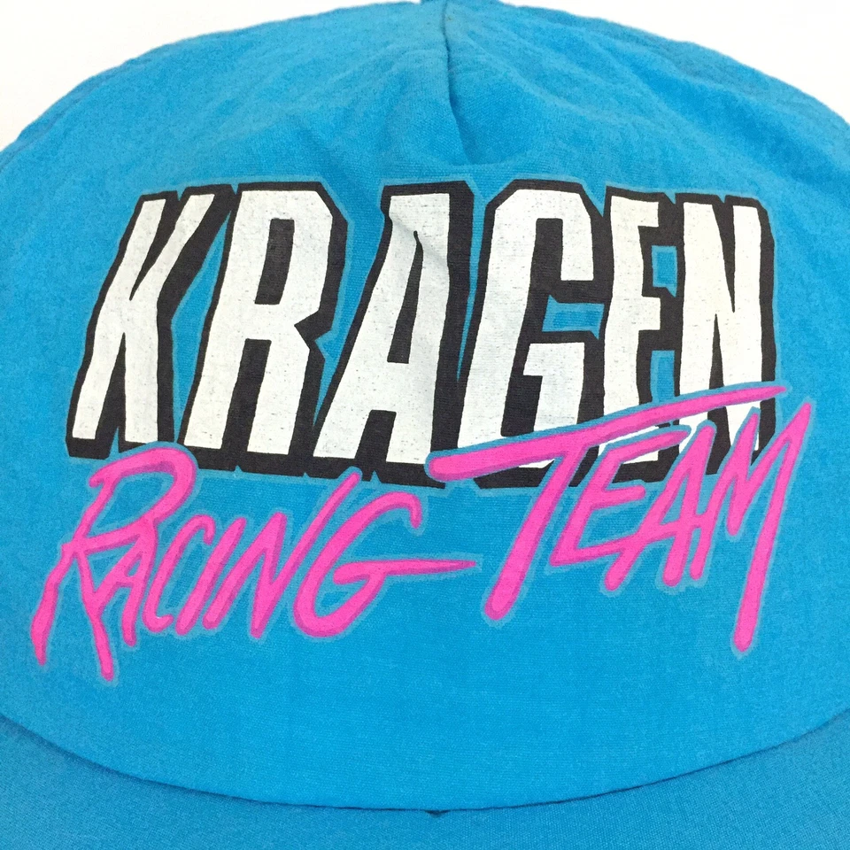 Gorra de béisbol de camionero con cuello de equipo de carreras de colección años 90 con logotipo de nailon Nascar espalda a presión Foto 2 de 4