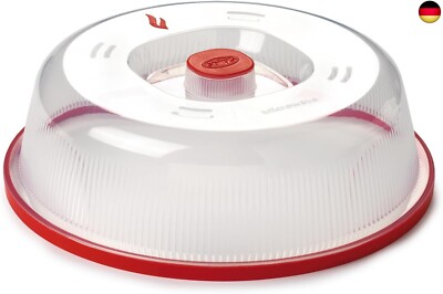 Snips 90067 Tellerglocke für die Mikrowelle| 26,2 x 26,2 x 7,6 cm | Farbe Rot 