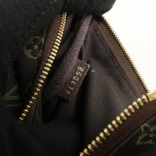 Auth Louis Vuitton Monogram Mini Lin Pouch for Bucket PM Bag Ebene Used - Picture 19 of 19