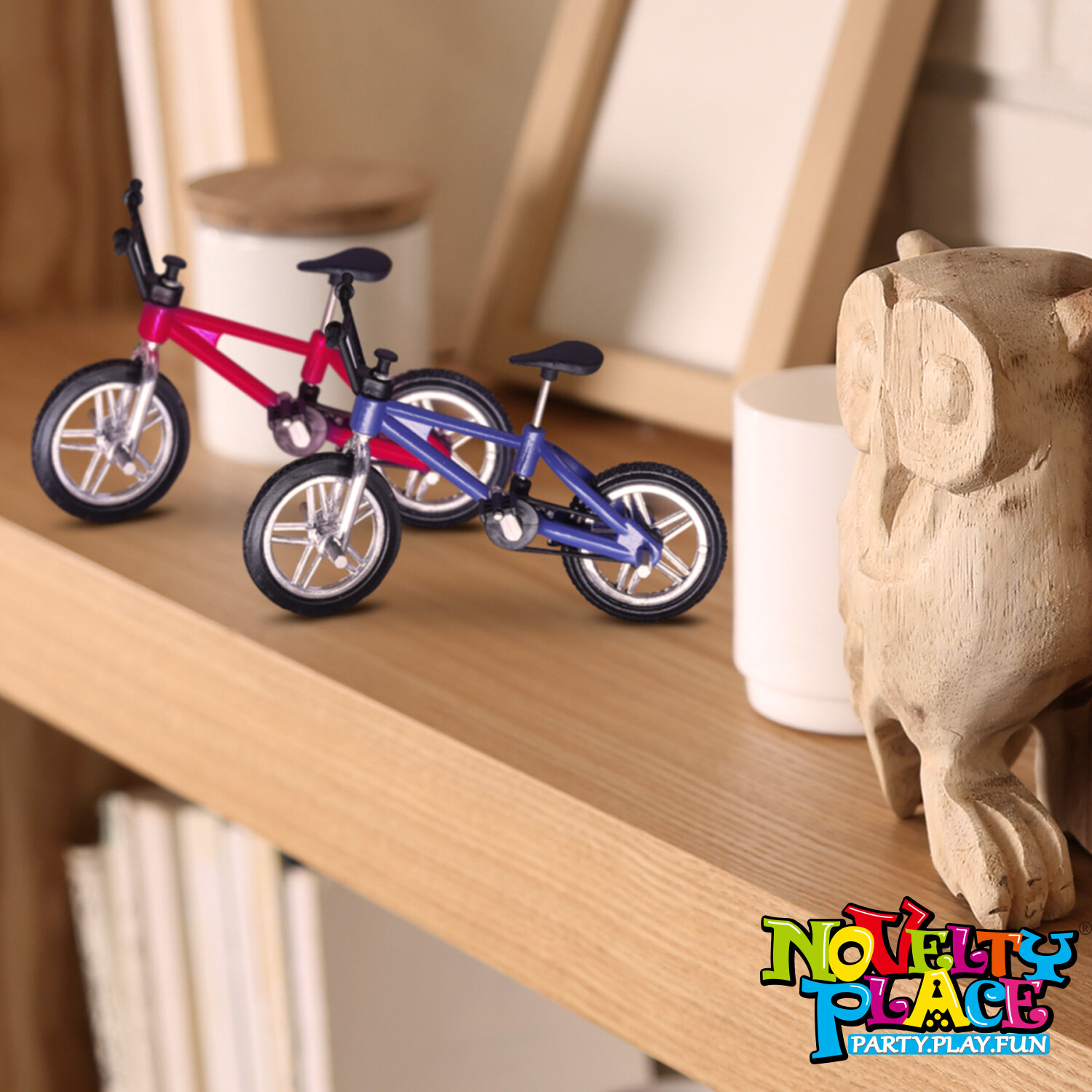 4 Pcs Mini Finger Bike Bicycle Toys - Fidget Bicycle Toy Games Wheel BMX Model