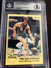 Tom Van Arsdale 1985 Star Schick Legends autographed signed card BAS Beckett