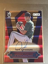 2022 Onyx Metal Auth ON CARD Andrew PAinter Auto Phillies 26/30 GOLD REFRACTOR  