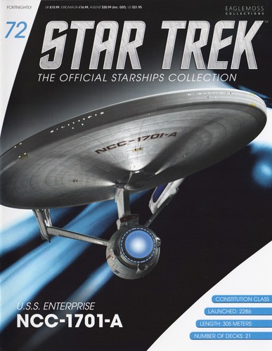 STAR TREK Starship #72 ENTERPRISE 1701-A Lg Mag AUCTION IS FOR "cptech85" ONLY - Picture 2 of 11