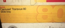 Kodak Carousel Transvue 140 80 Slide Projector Trays Original Box with slides