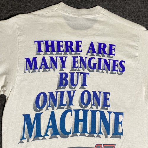 Vintage 90s NASCAR T-Shirt Medium White Darrell Waltrip Single Stitch Racing Car - Picture 17 of 23