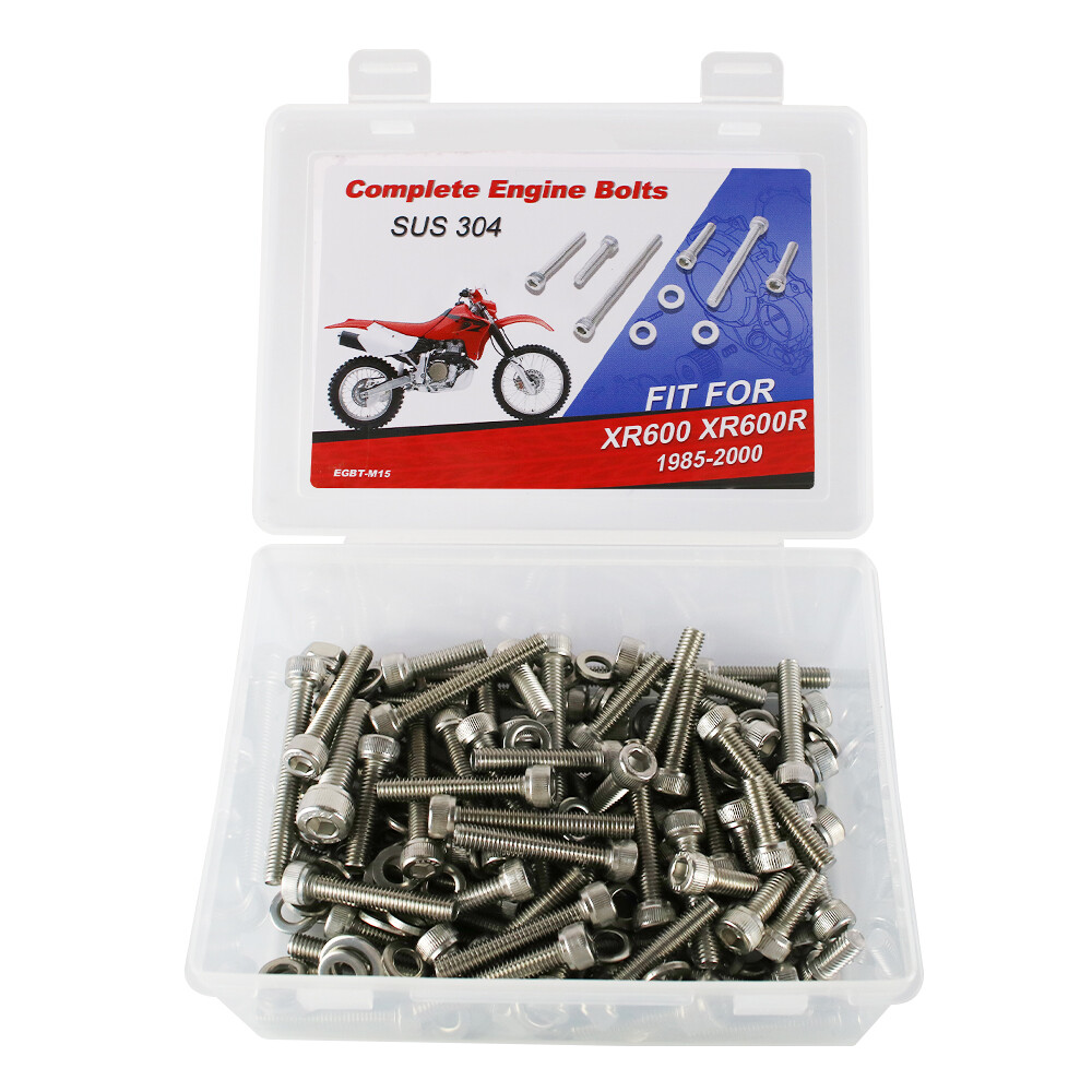 Stainless Steel Engine Bolt Kit For Honda XR600 / XR600R (1985-2000) - Polished