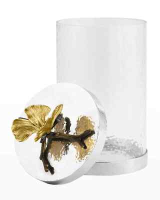 Designer Michael Aram Butterfly Ginkgo Medium Canister Kitchen / Bath