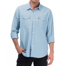 Levis Western Classic Modern Jean Shirt Button Up Lightweight Chambray 57429