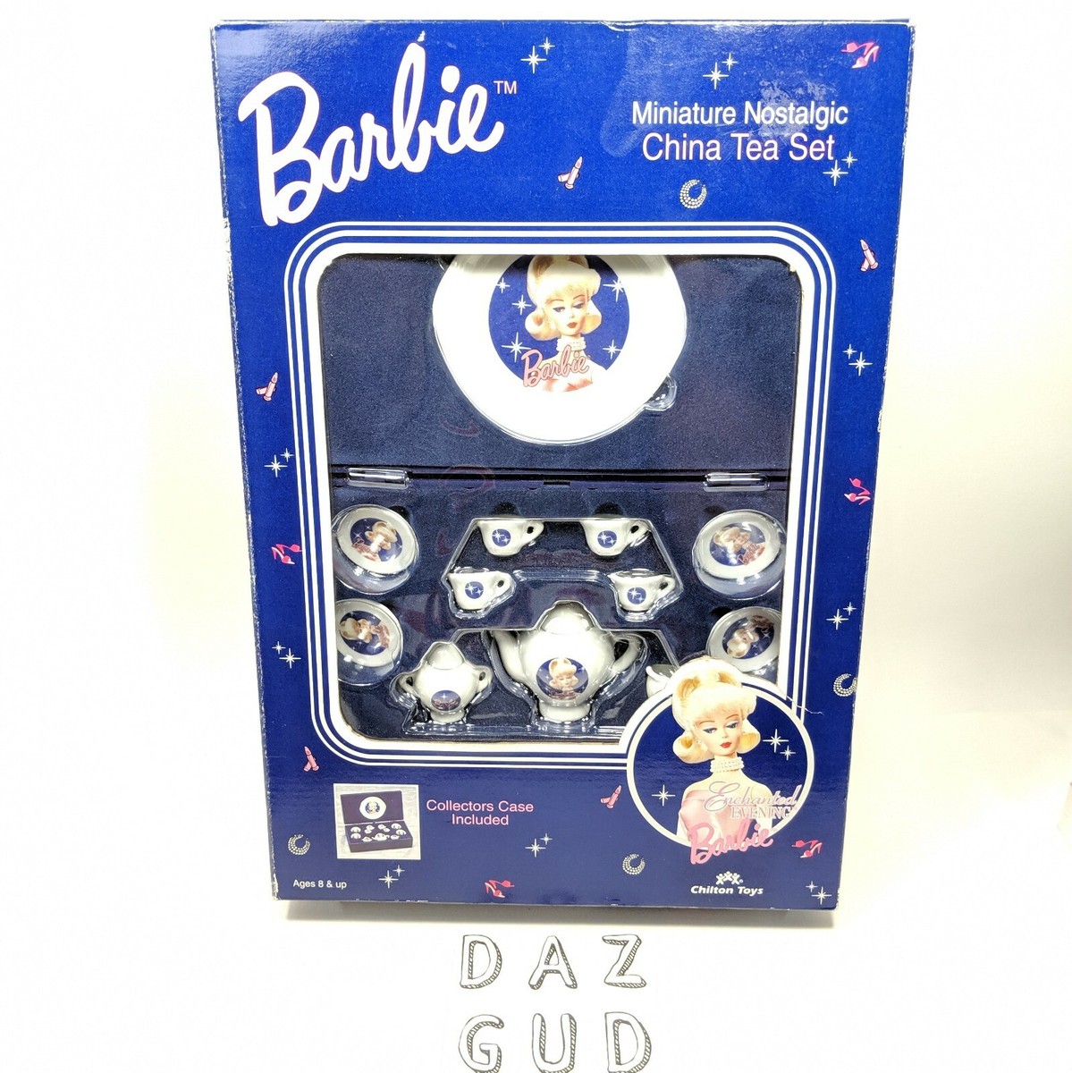 1996 Barbie Enchanted Evening Miniature Nostalgic China Tea Set
