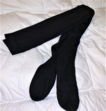 ETC OSFM SOFT BLACK X-LONG OVER THE KNEE SCHOOL GIRL SOCKS BOOTS STOCKINGS PUNK