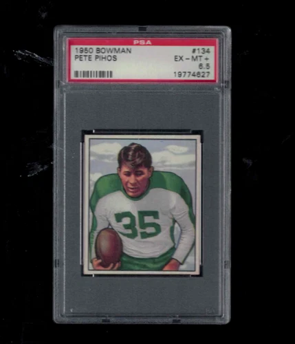 1950 bowman football #134 pete pihos psa 6.5