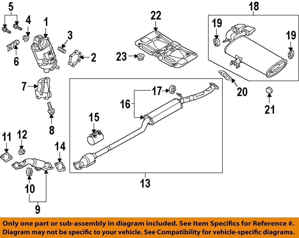 HYUNDAI OEM 11-25 Elantra Exhaust Components-Catalytic