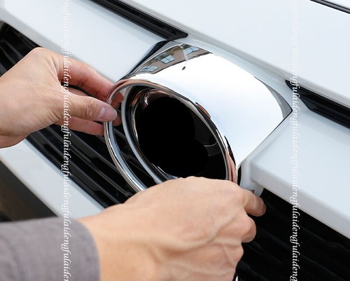 For Toyota RAV4 2019-2023 Chrome Front Grille Logo badge Decor Frame Cover Trim - Picture 3 of 6