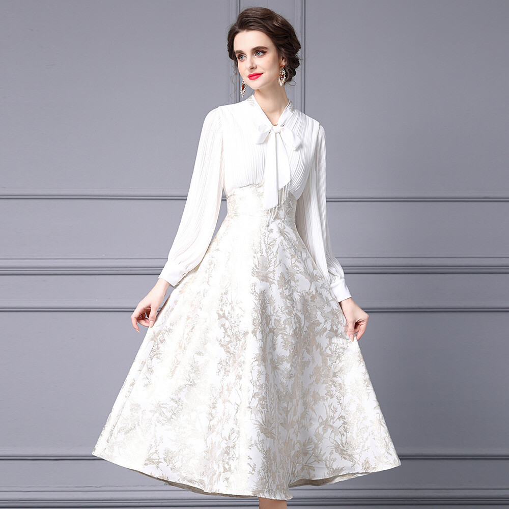 New Spring 2025 Dress Ladies' Long Skirt Silk Slim Evening Party