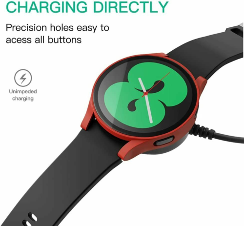 Case+Tempered Glasss Full Screen Protector For Samsung Galaxy Watch 4 40mm/44mm - Picture 5 of 19