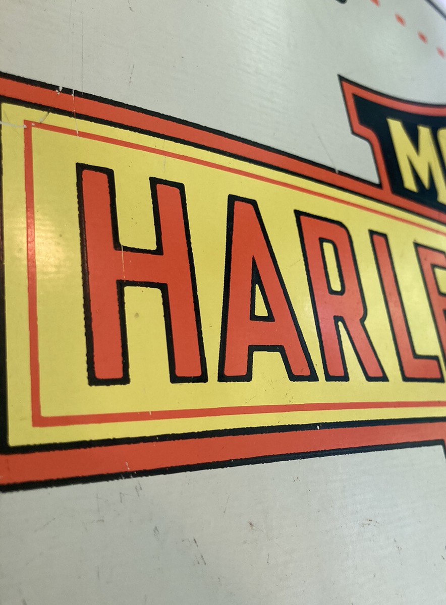 1970s ORIGINAL Harley Davidson Metal Sign Sales… Service