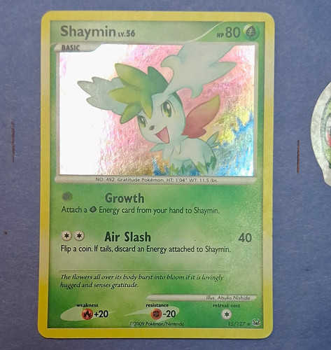 2009 Shaymin 15/127 Platinum Base Set Holo (W Swirl Near Mouth)