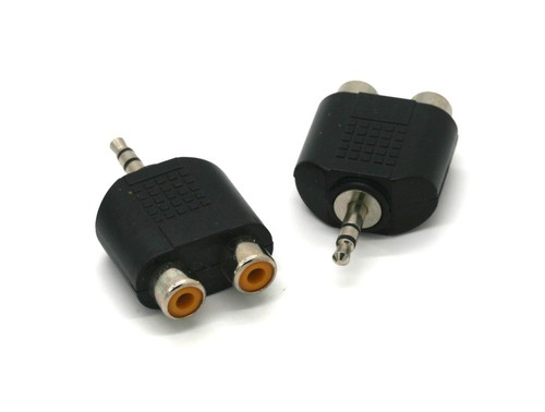 3.5mm Stereo Male to Dual RCA Female Adapter - Picture 3 of 3