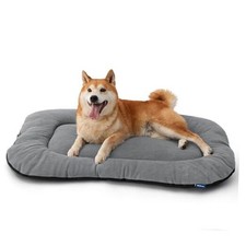 Washable Dog Crate Pad for Large Dogs, 35.0"L x 22.0"W x 1.0"Th Light Grey