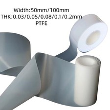 Ultra-Thin PTFE Film Roll Strip Plastic Sheet 0.03/0.05/0.08/0.1/0.2mm Thick