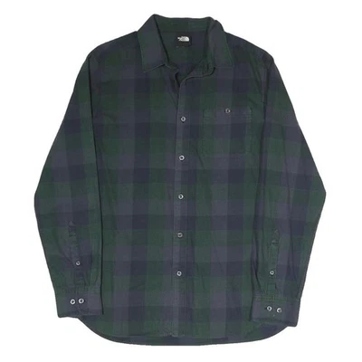 THE NORTH FACE Chemise Coton Mélangé Bleu Vert Carreaux M Manches Longues - Photo 1/4