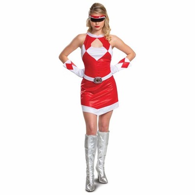 Red Ranger Deluxe Power Rangers Mighty Morphin Superheld Erwachsene Damen Kostüm
