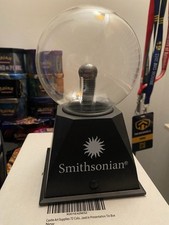 Smithsonian Plasma Ball Light ON or Respond To Sound Open Box 6AA Batteries req.