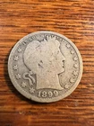 1899 Barber Quarter 90% Silver 25c US Type Coin