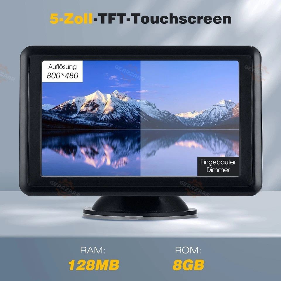 5 Zoll GPS Navigationsgerät Navi für Auto LKW PKW KFZ 8GB+128MB Europa Karten - Bild 4 von 4