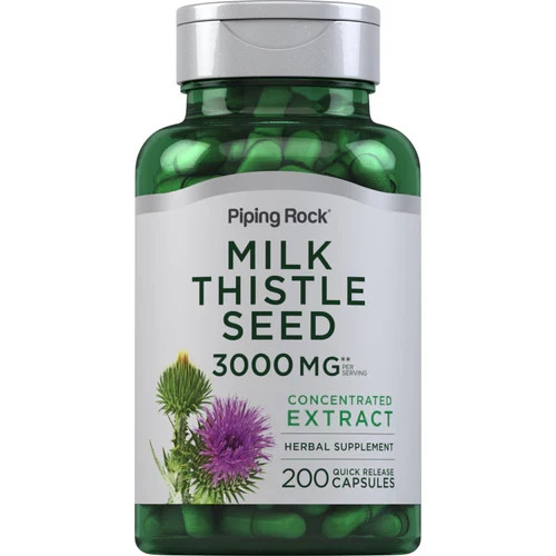 Extracto semilla de cardo mariano 3000 mg, 200 CAP. ANTIOXIDANTES SALUD HÍGADO.
