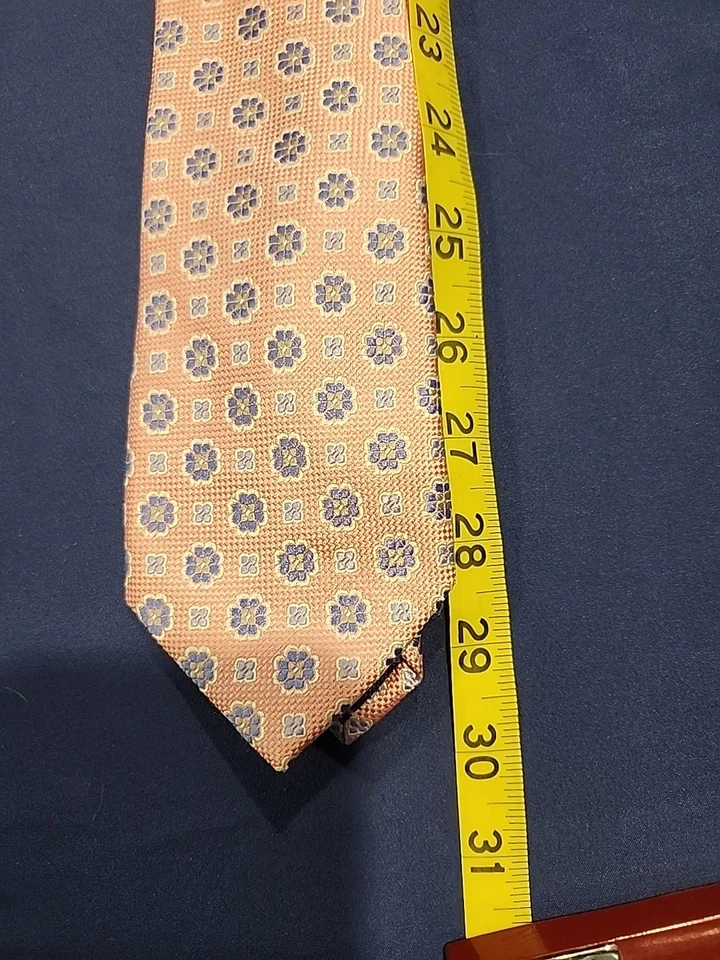 Corbata Formal Hombre Eagles 63" Largo X 3-1/2" Ancho, Rosa y Azul 100" Seda. China Foto 4 de 4