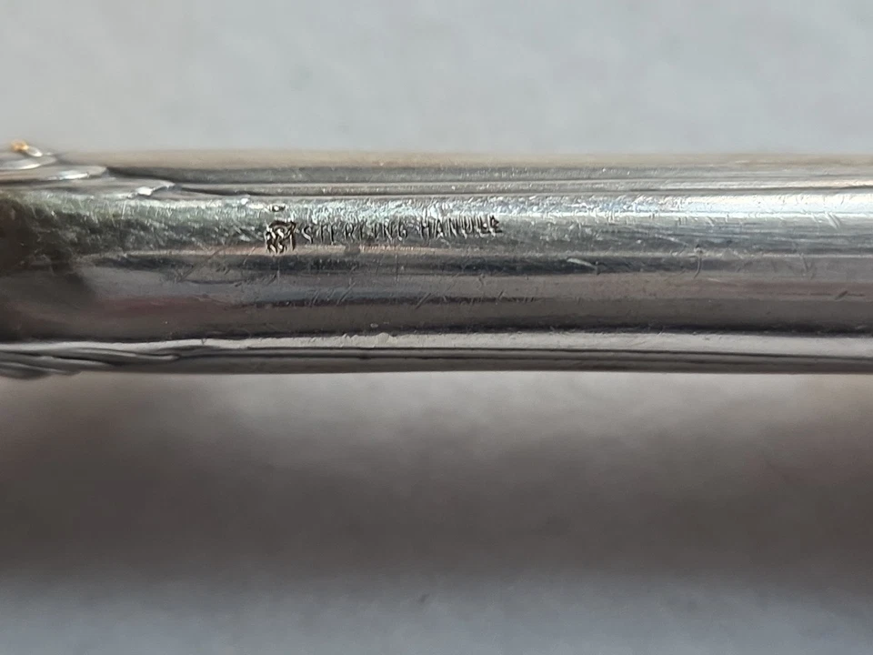 Juego de servir ensalada Old Master by Towle de plata esterlina 2 piezas HH con ébano 12" BT Foto 3 de 4