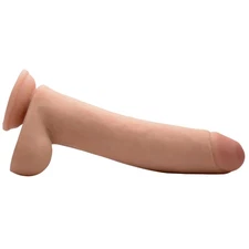 USA Cocks Ultra Real Dual Layer Suction Cup Dildo - 11", Light