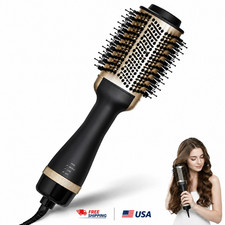 4-in-1 Hair Dryer Brush Hot Air Styler Ionic Ceramic Volumizer Blowout Black